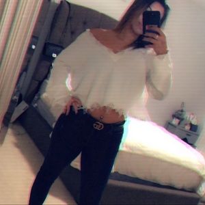 Grey Bandit distressed sweater